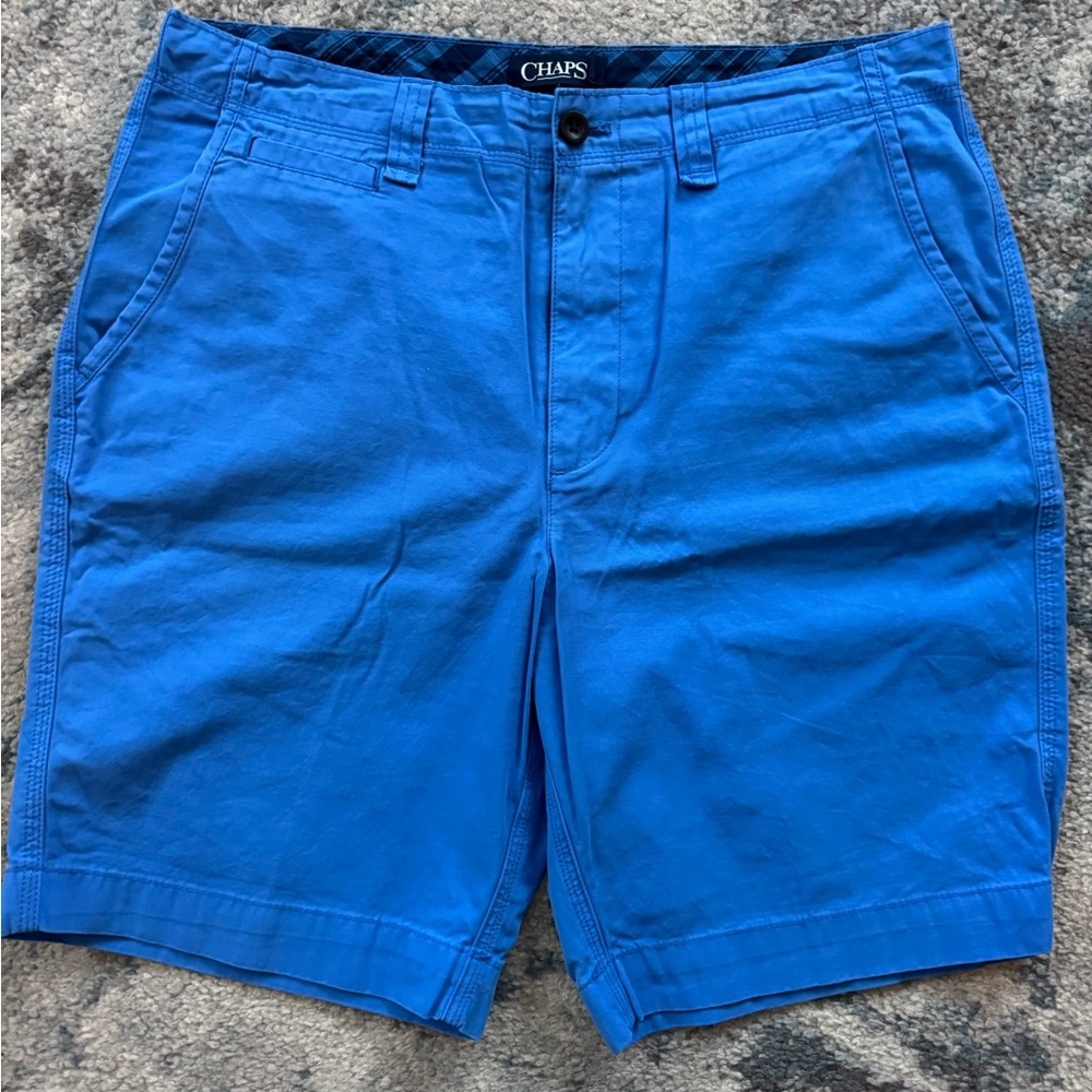 Chaps Bright Blue Cotton Shorts 34”w